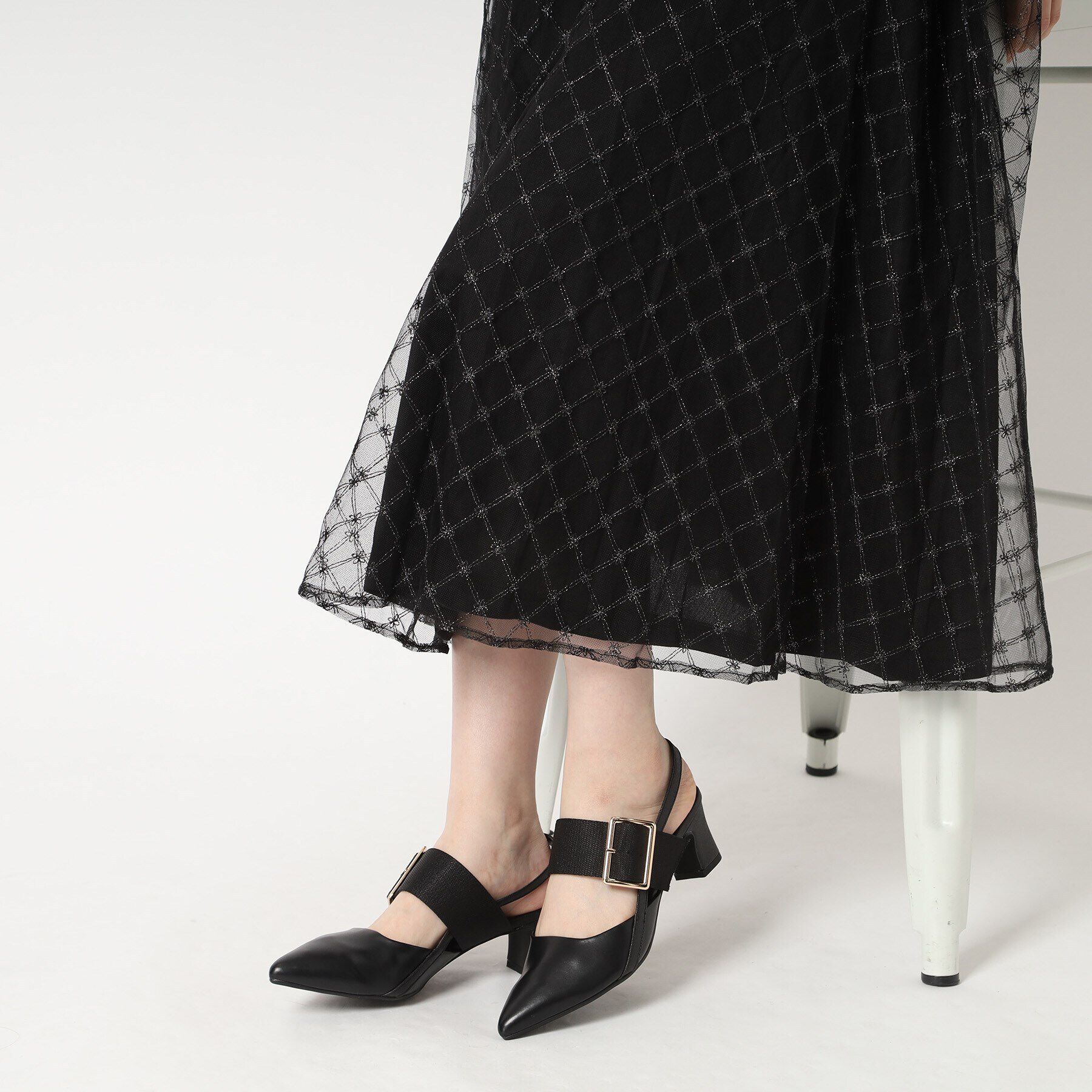 ESPERANZA「バックルベルトバックストラップパンプス」|パンプス|