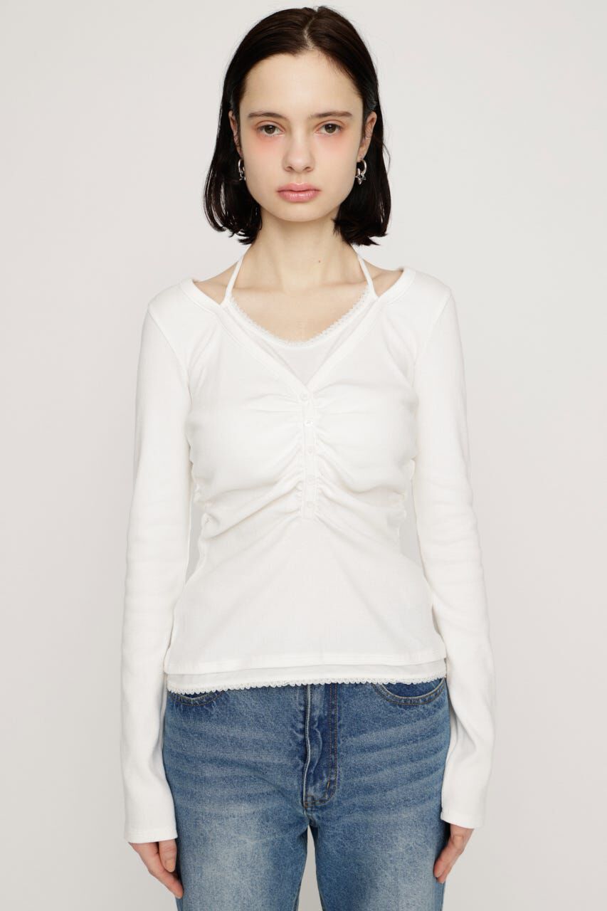 SLY「LAYERED LIKE CUT トップス」|Tシャツ・カットソー|
