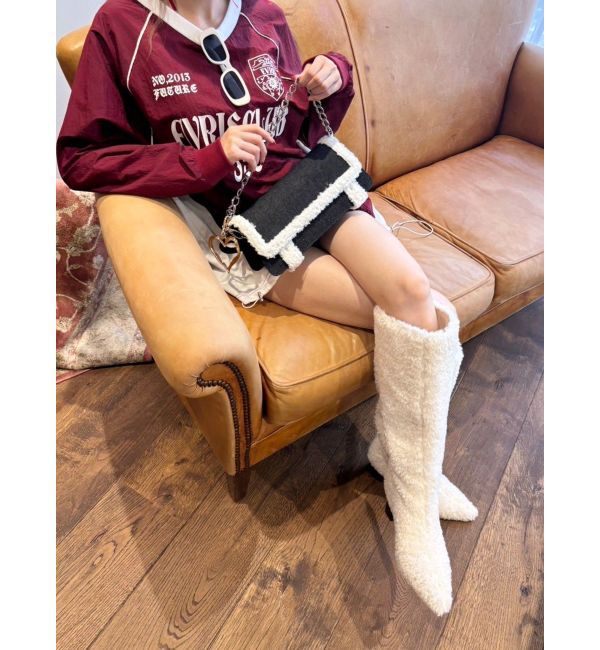 EVRIS「ボアデニムBAG」|ハンドバッグ|