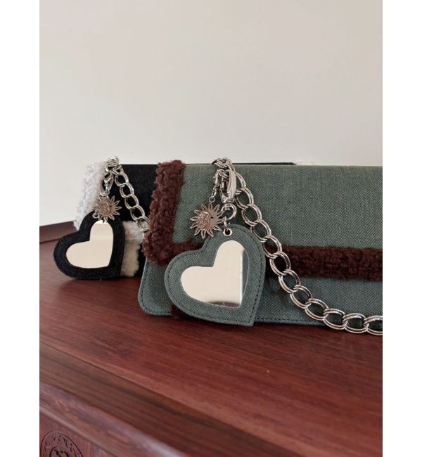 EVRIS「ボアデニムBAG」|ハンドバッグ|