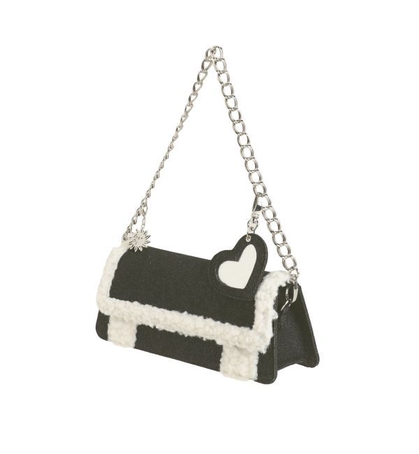 EVRIS「ボアデニムBAG」|ハンドバッグ|