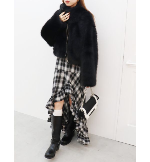 EVRIS「ボアデニムBAG」|ハンドバッグ|