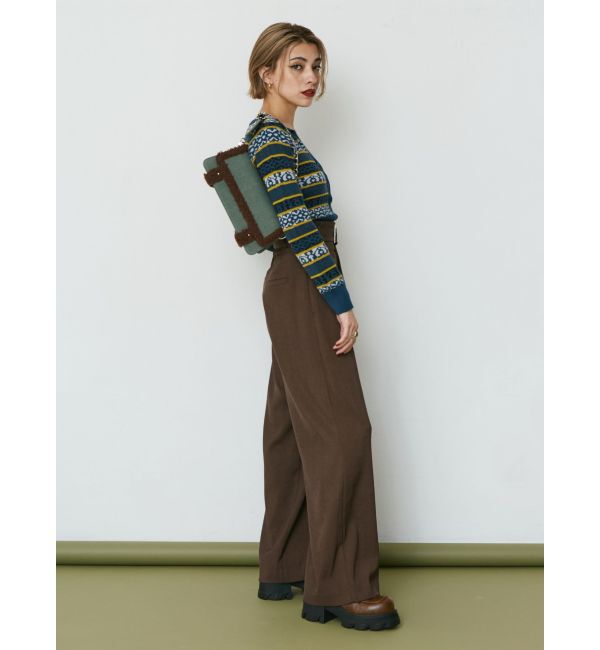 EVRIS「ボアデニムBAG」|ハンドバッグ|