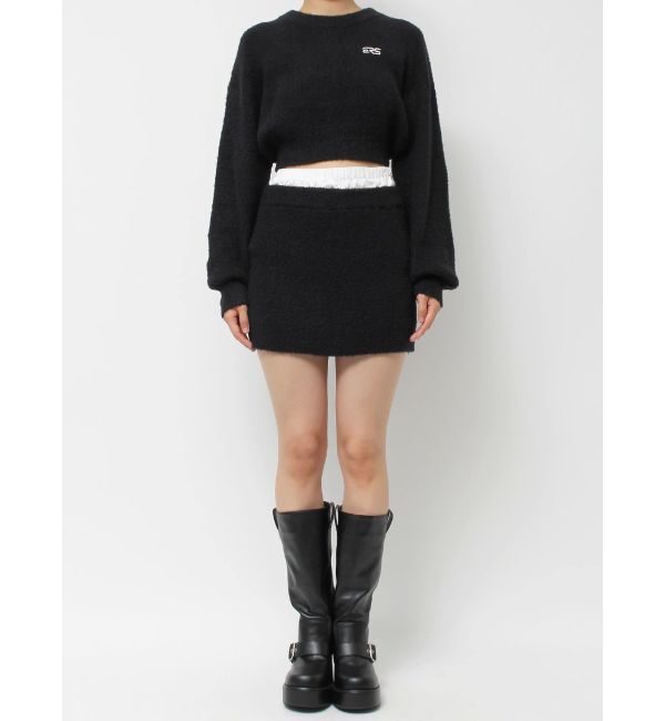 EVRIS「ダブルウエストファンシーヤーンミニスカート【セットアップ着用可能】」|スカート|