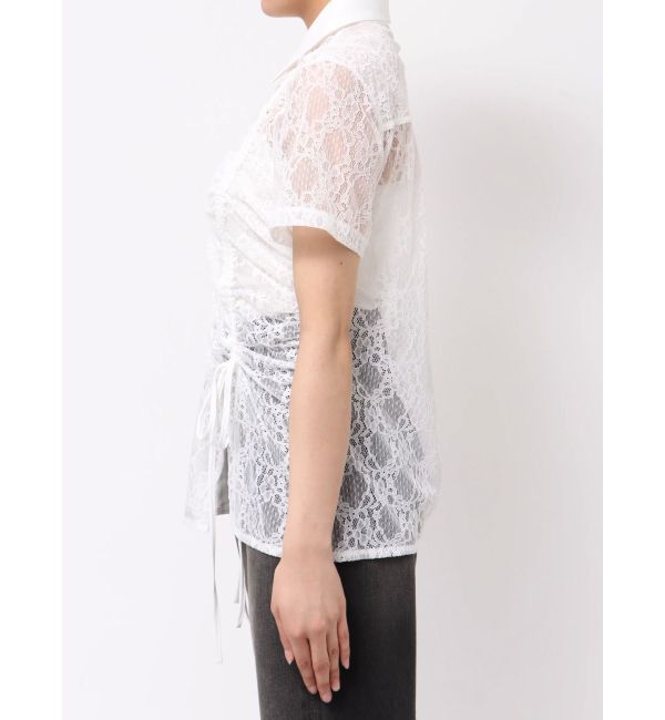 EVRIS「ドロストハーフスリーブレースシャツ」|シャツ・ブラウス|