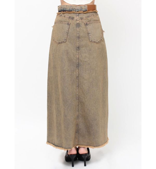 EVRIS「フリンジスリットロングデニムスカート」|スカート|