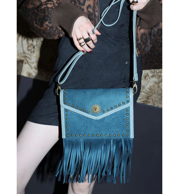 EVRIS「フェイクスェードスタッズデザインショルダーBAG」|ショルダー・メッセンジャー|