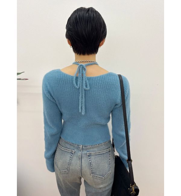 EVRIS「ホルターネックシャギーニットトップス」|ニット・セーター|