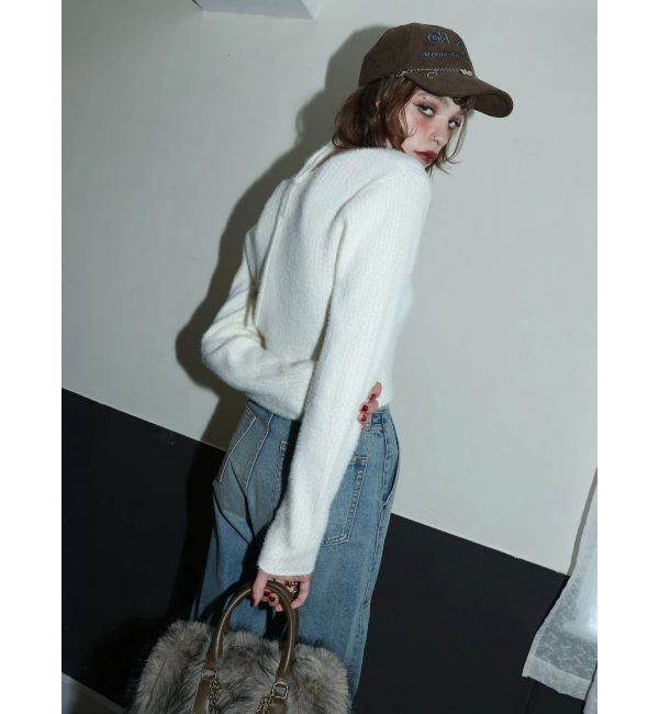 EVRIS「ホルターネックシャギーニットトップス」|ニット・セーター|