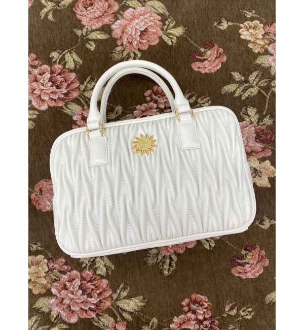 EVRIS「ワイドスクエアハンドBAG」|ハンドバッグ|ホワイト