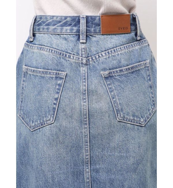 EVRIS「ダメージスリットロングデニムスカート【セットアップ着用可能】」|スカート|