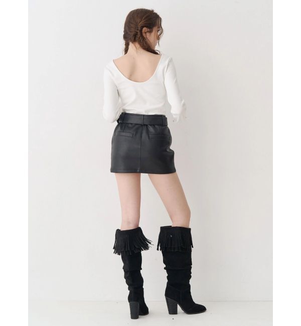 EVRIS「バックオープンショートリブトップス」|Tシャツ・カットソー|