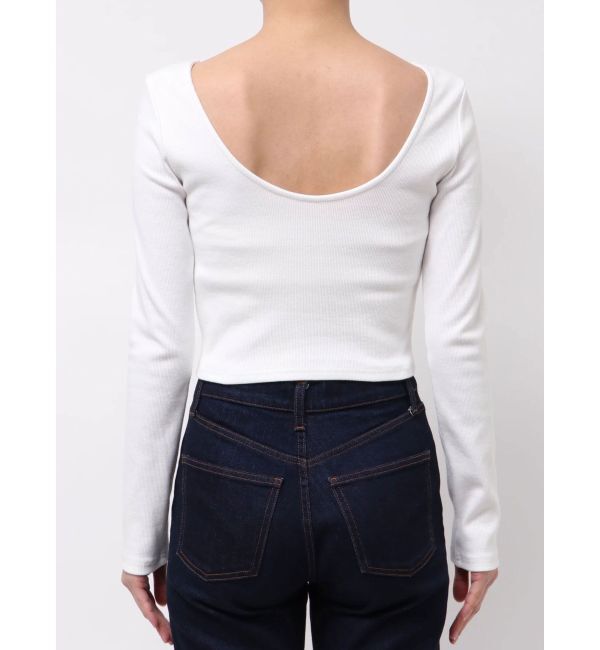 EVRIS「バックオープンショートリブトップス」|Tシャツ・カットソー|