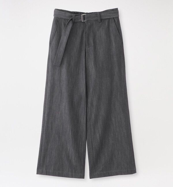  「ベルテッドバギーデニム」|デニム|ネイビー