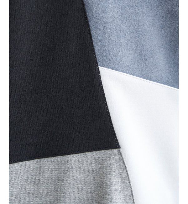 ikka「ブロックススエード切り替えロンT」|Tシャツ・カットソー|