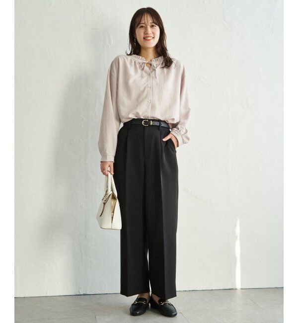 ikka「襟フリルリボン2WAYブラウス」|シャツ・ブラウス|