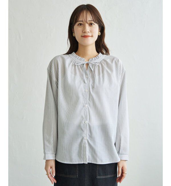 ikka「襟フリルリボン2WAYブラウス」|シャツ・ブラウス|