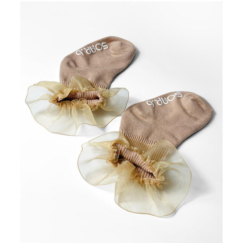 BACKYARD FAMILY「靴下 キッズ 女の子 ショート 通販 クルーソックス 66032301 ソックス」|ソックス|ベージュ1