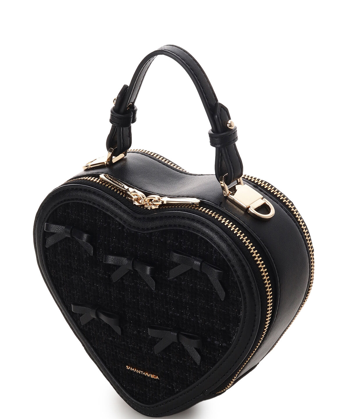 Samantha Vega「ツイードリボンハート型ショルダーバッグ」|ショルダー・メッセンジャー|