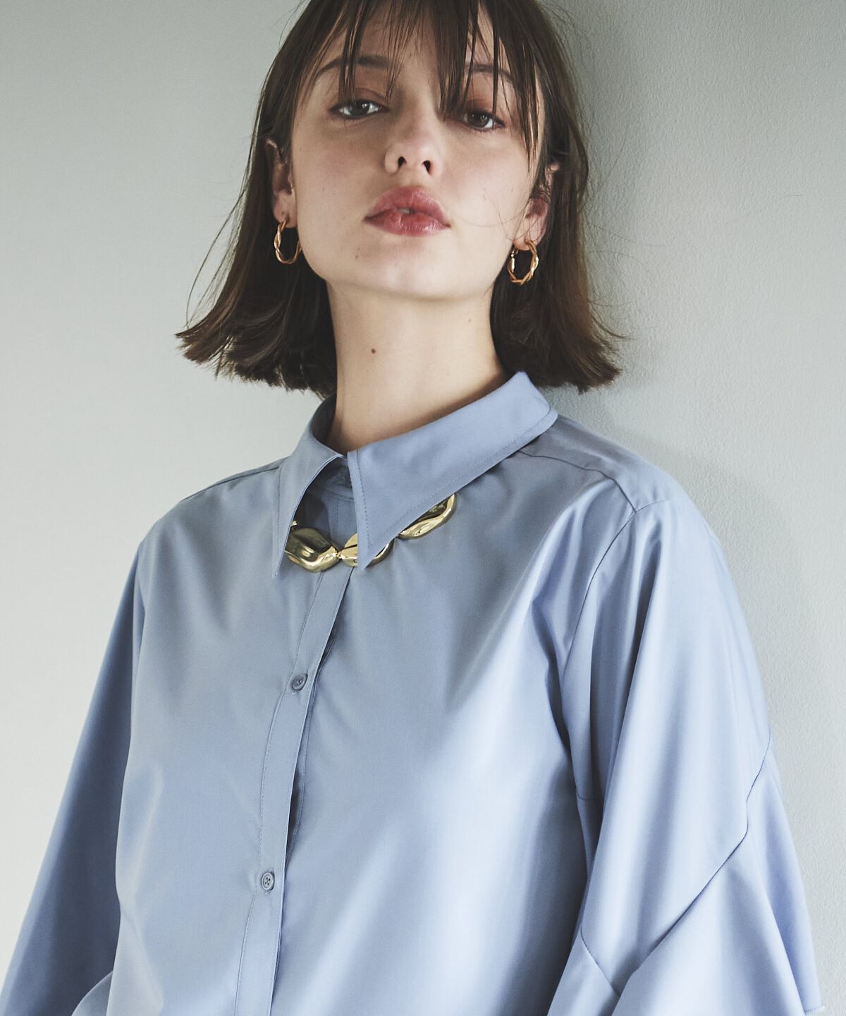 アンドクチュール「アシメフリルスリーブミニワンピース」|ワンピース|