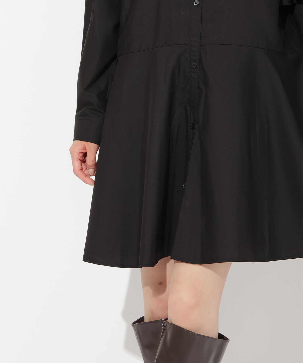 アンドクチュール「アシメフリルスリーブミニワンピース」|ワンピース|