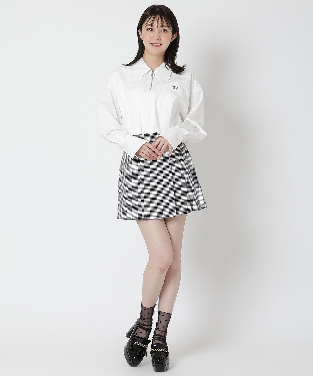 REDYAZEL「ジップ刺繍シャツ」|シャツ・ブラウス|