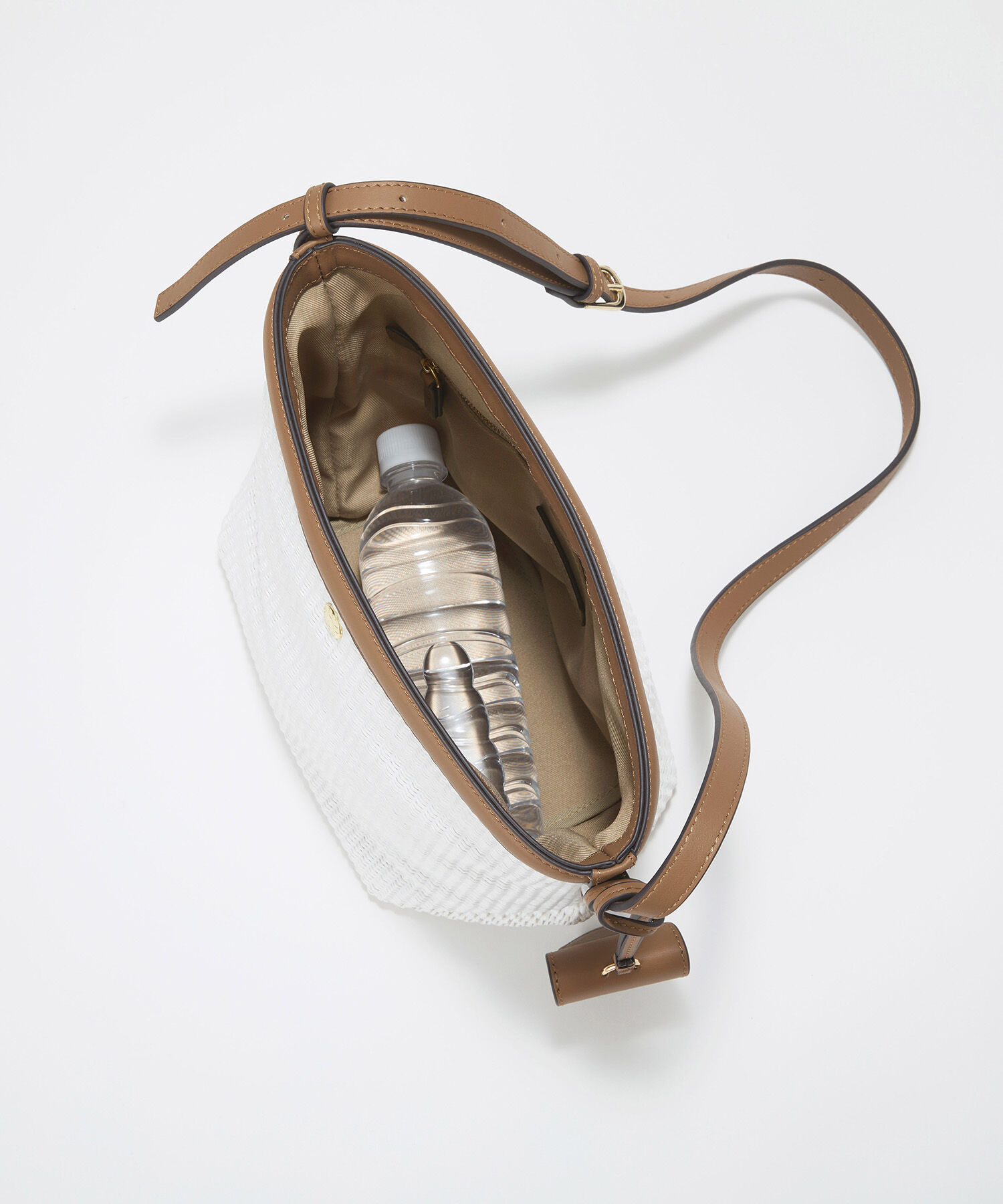 TOPKAPI BREATH「【Breath TOPKAPI】サングラスホルダー付き レザーコンビ カゴ ショルダーバッグ 」|ショルダー・メッセンジャー|