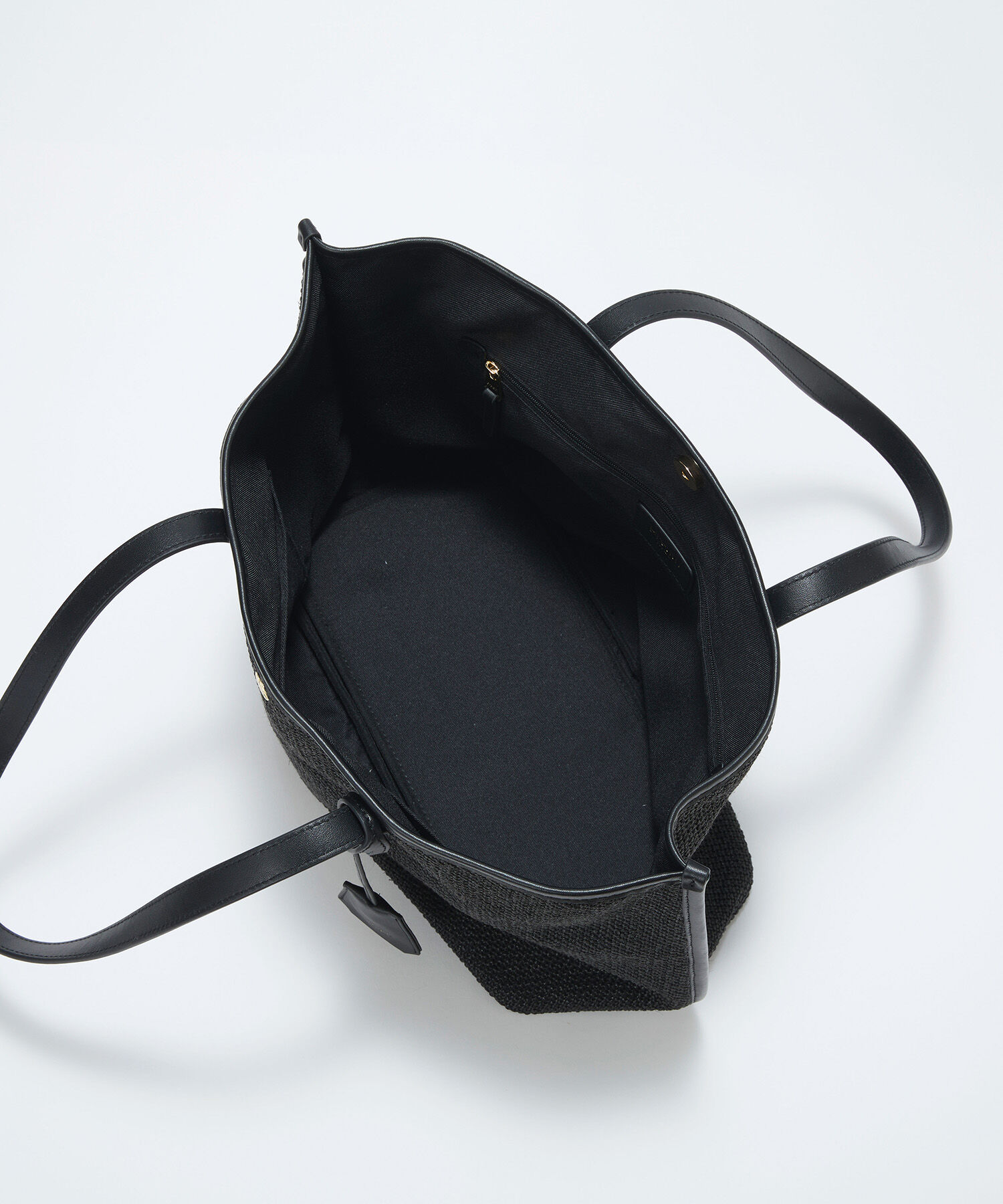 TOPKAPI BREATH「【Breath TOPKAPI】レザーコンビ 雑材風 シンプル トートバッグ チャーム付き　A4 / 軽量」|トートバッグ|