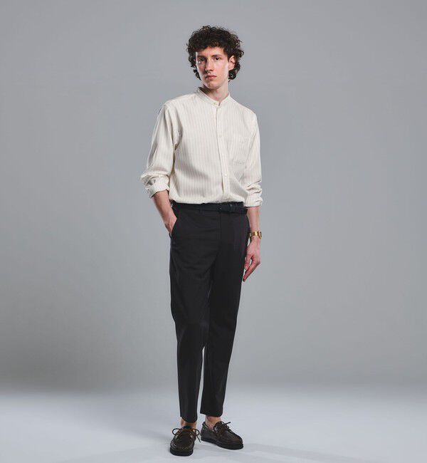 UNITED ARROWS green label relaxing「W/R オックスフォード バンドカラー 長袖 シャツ」|シャツ・ブラウス|