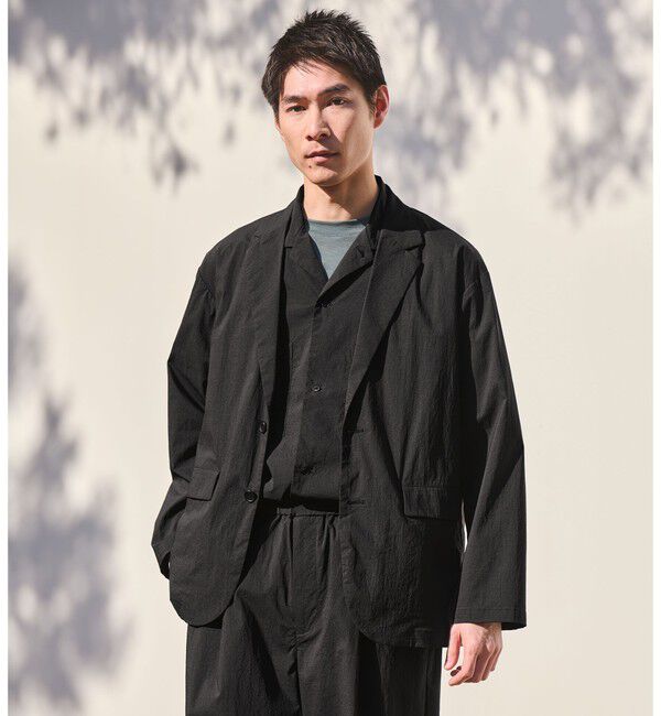 UNITED ARROWS green label relaxing「WONDER CLOTH カジュアル ジャケット -ストレッチ・接触冷感・吸水速乾-」|テーラードジャケット|BLACK