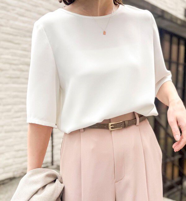 NOLLEY'S sophi「ウォッシャブルダブルクロスＴブラウス」|シャツ・ブラウス|オフホワイト