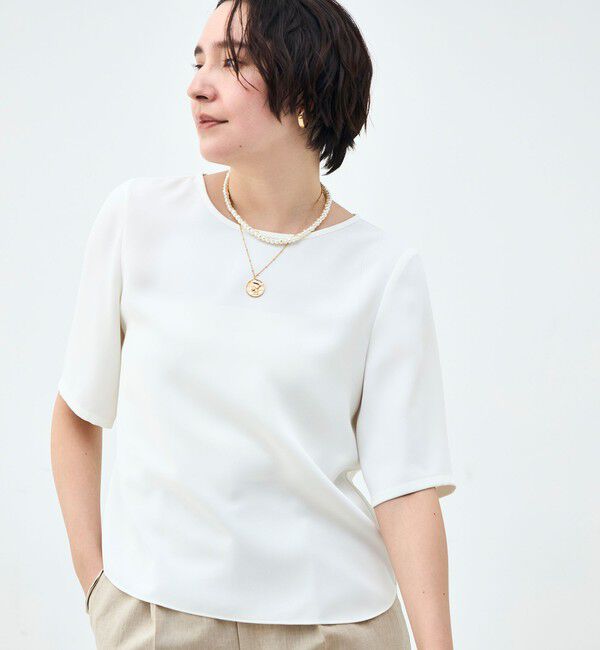 NOLLEY'S sophi「ウォッシャブルダブルクロスＴブラウス」|シャツ・ブラウス|