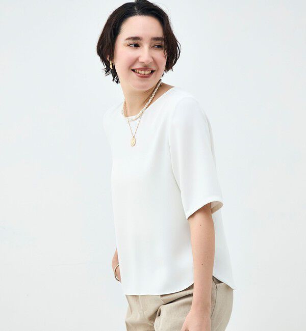 NOLLEY'S sophi「ウォッシャブルダブルクロスＴブラウス」|シャツ・ブラウス|