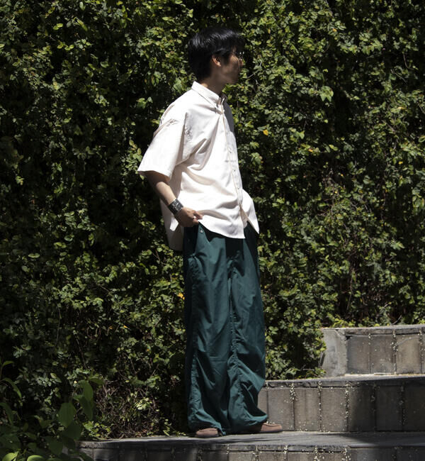 GLOSTER「【GLOSTER/グロスター】オーバーサイズ オックスボタンダウン ストライプシャツ 半袖」|シャツ・ブラウス|