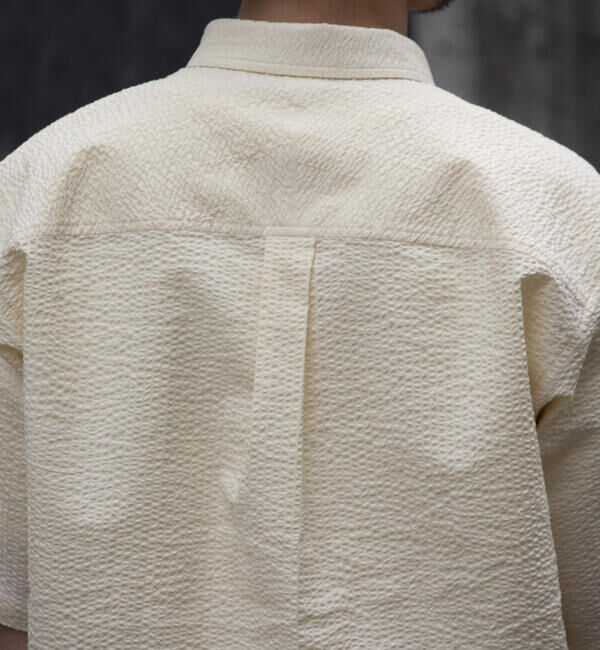 GLOSTER「【GLOSTER/グロスター】シアサッカー ボタンダウン半袖シャツ」|シャツ・ブラウス|