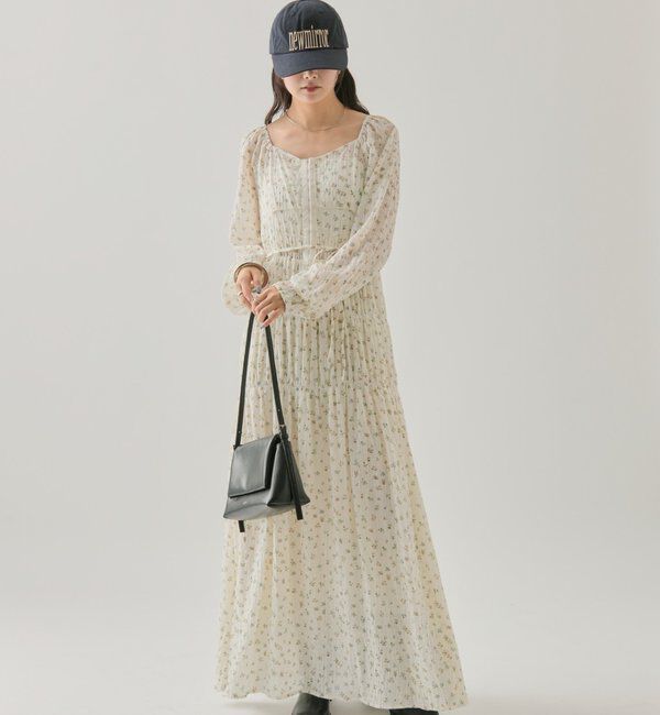  「小花コルセットワンピース」|ワンピース|オフホワイト