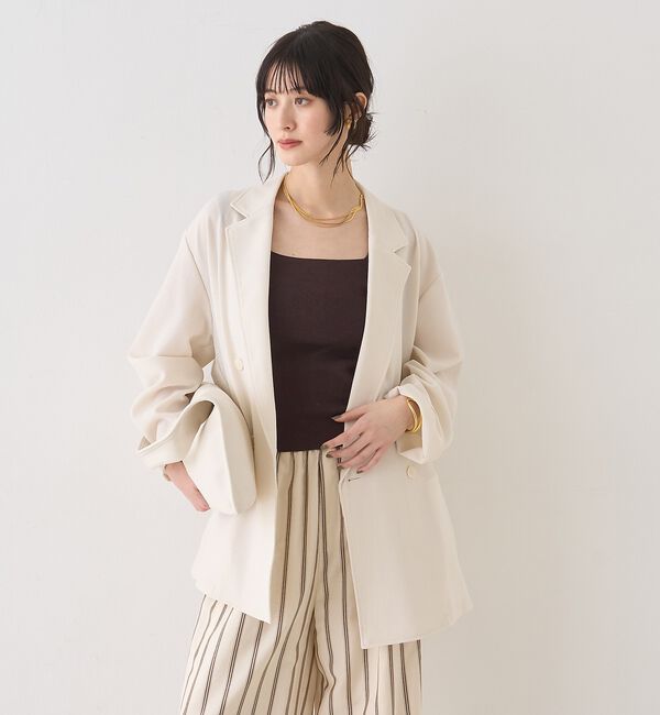 Rouge vif「バスケットメッシュダブルジャケット」|テーラードジャケット|