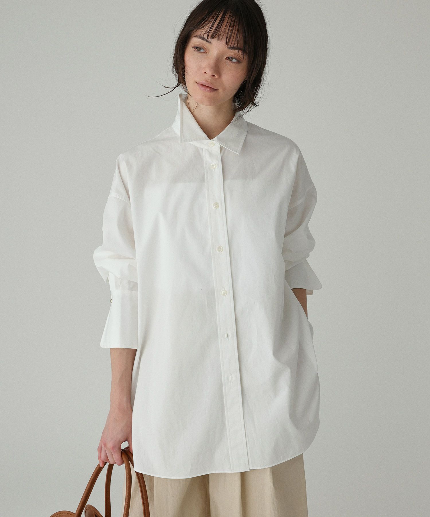 BABYLONE「コットンオーバーシャツ」|シャツ・ブラウス|ﾎﾜｲﾄ