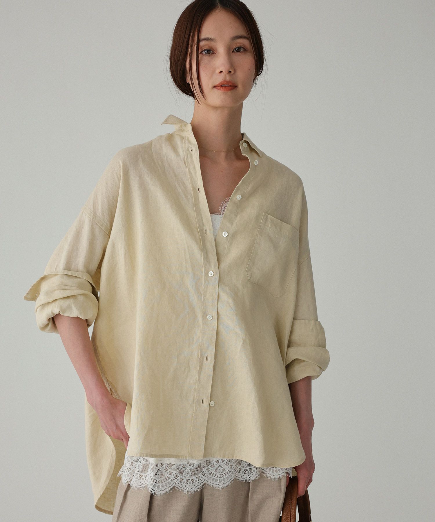 BABYLONE「リネンBIGシルエットシャツ」|シャツ・ブラウス|ﾍﾞｰｼﾞｭ