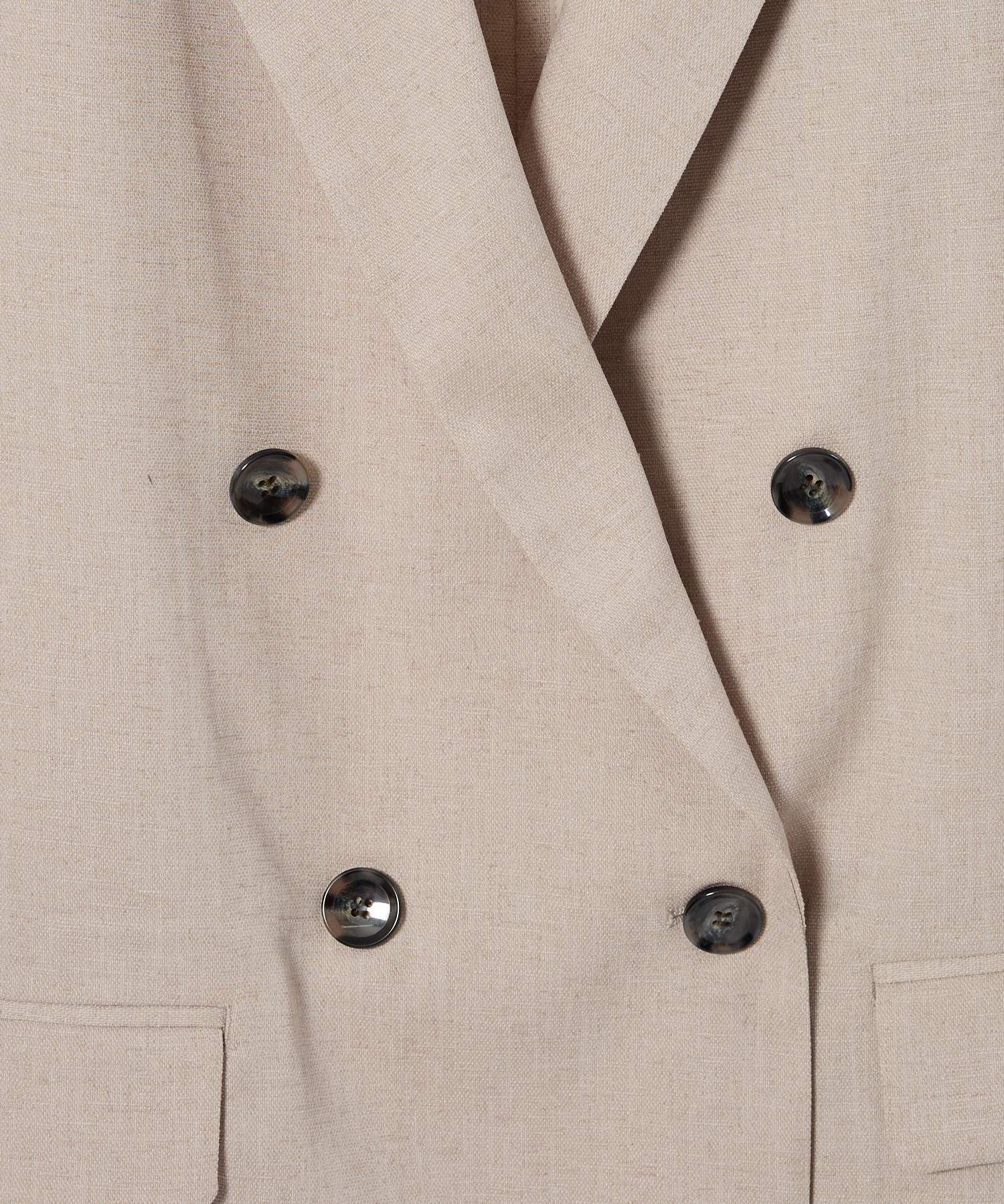 BABYLONE「【多機能素材】リネンライク半袖ジャケット」|テーラードジャケット|