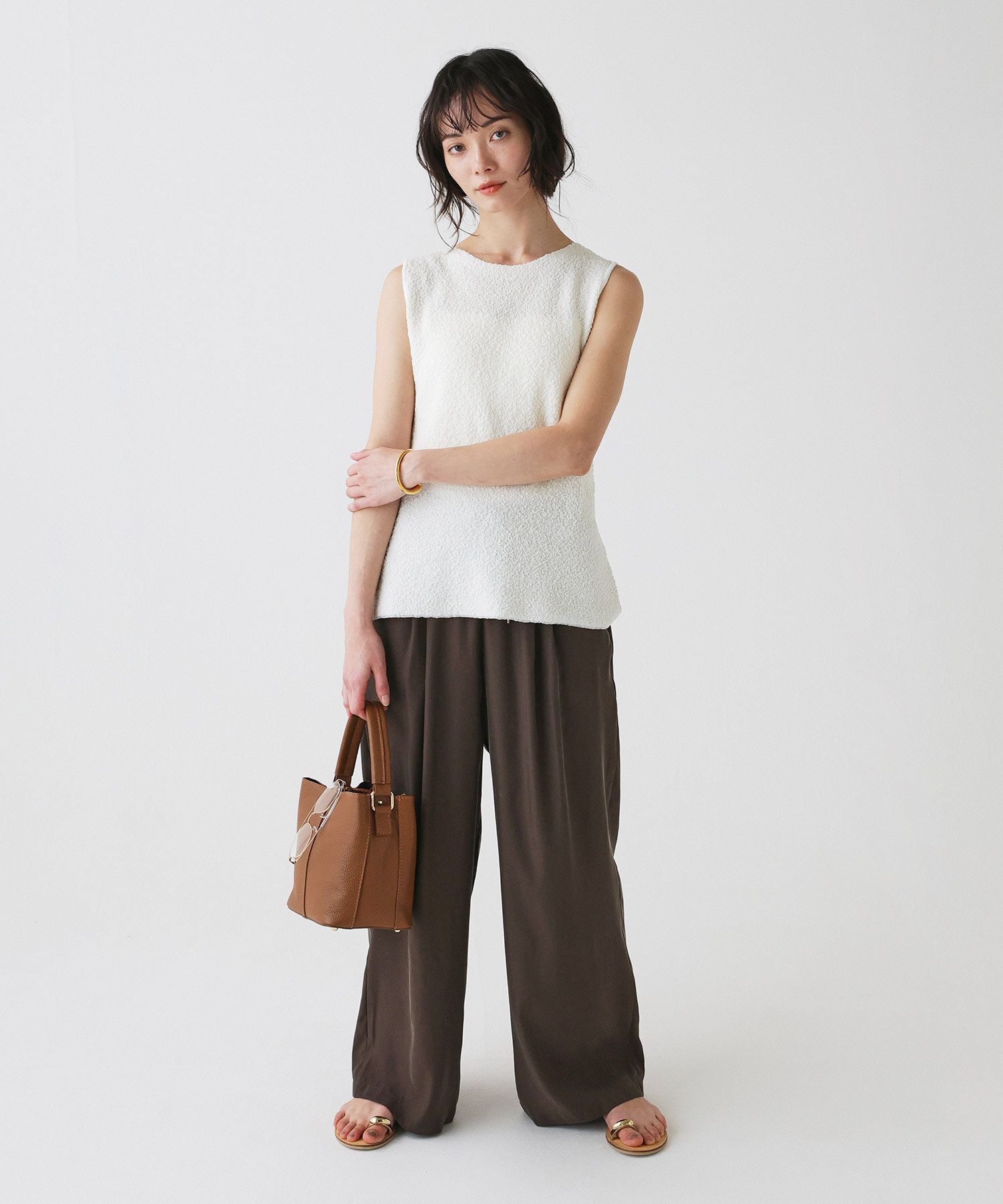 BABYLONE「イージースラックスパンツ/ ハンドウォッシャブル」|スラックス|