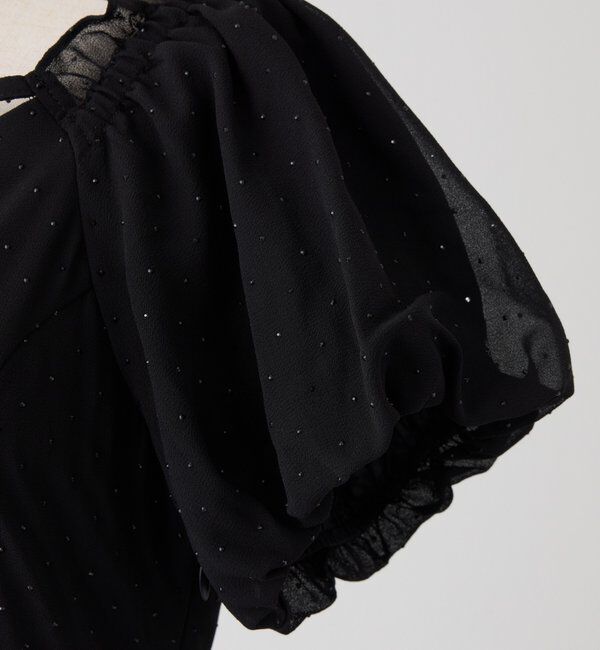  「【Black Ribbon Collection】バックリボンティアードワンピ」|ワンピース|