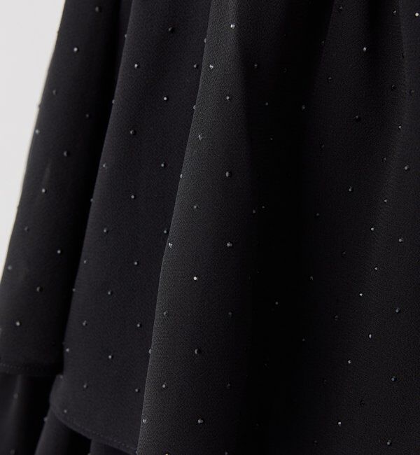  「【Black Ribbon Collection】バックリボンティアードワンピ」|ワンピース|