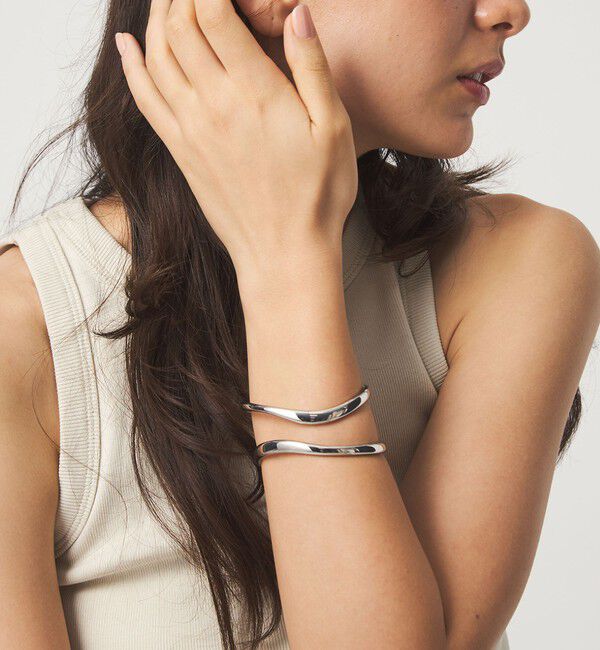 UNITED ARROWS green label relaxing「ダブルライン バングル」|ブレスレット・バングル|SILVER