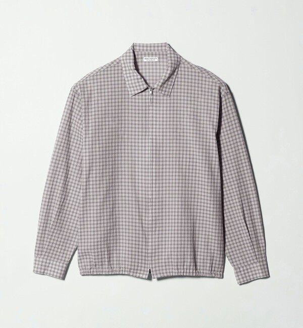 BEAUTY&YOUTH UNITED ARROWS「シャーリング チェック ジップシャツ」|シャツ・ブラウス|