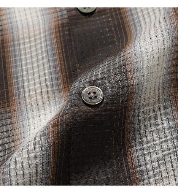 BEAMS「オンブレチェック ミニレギュラーカラーシャツ【リラックスフィット】」|シャツ・ブラウス|