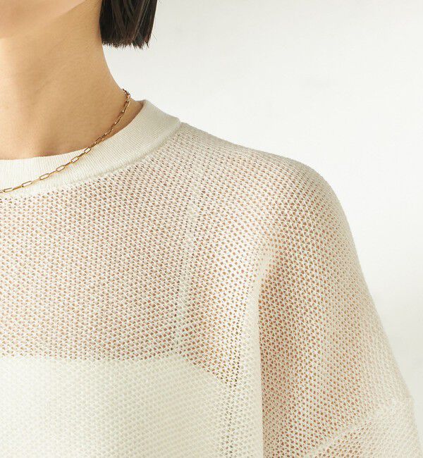 SHIPS for women「《予約》〈手洗い可能〉16G 半袖 プルオーバー」|ニット・セーター|