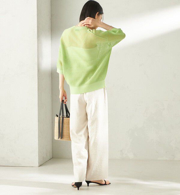 SHIPS for women「《予約》〈手洗い可能〉16G 半袖 プルオーバー」|ニット・セーター|