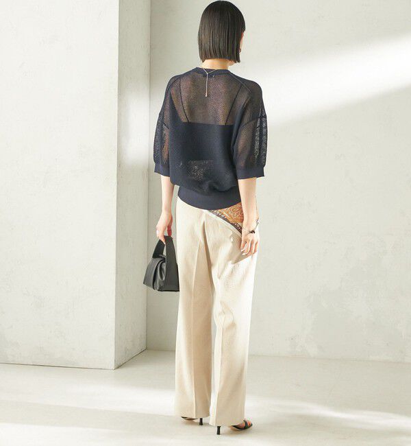 SHIPS for women「《予約》〈手洗い可能〉16G 半袖 プルオーバー」|ニット・セーター|