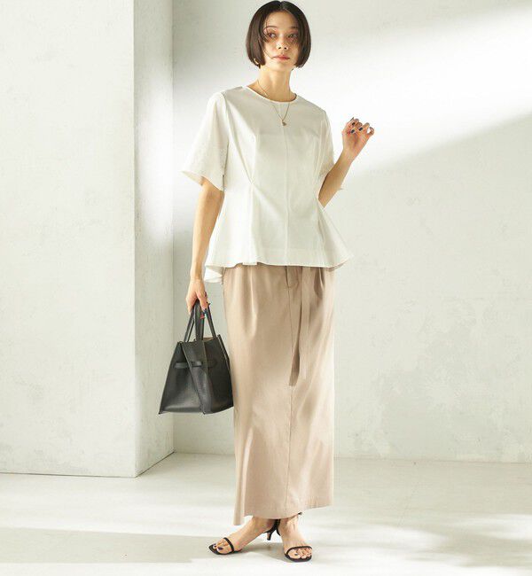 SHIPS for women「《予約》〈手洗い可能〉シルケット ポンチ レース コンビ プルオーバー」|Tシャツ・カットソー|